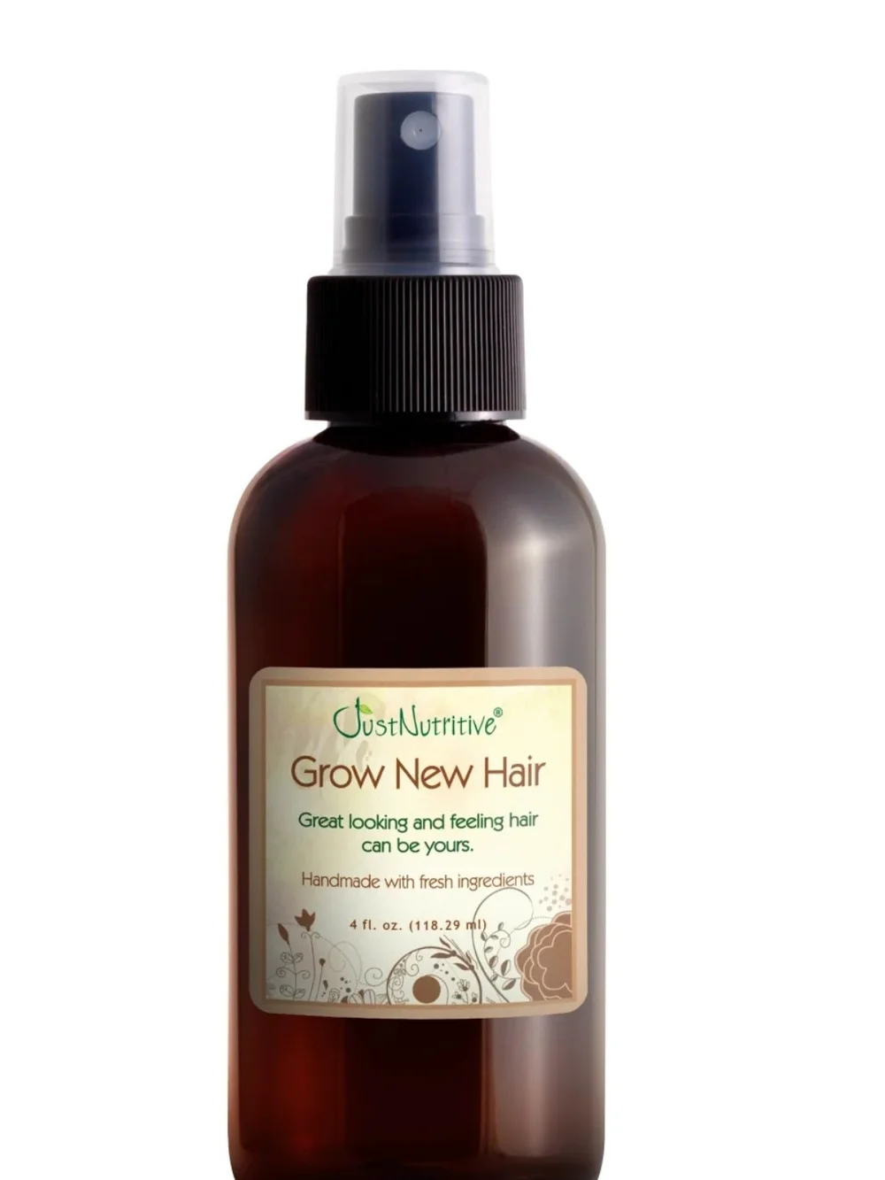Just Nutritive Grow New Hair Natural Treatment Spray 4oz New